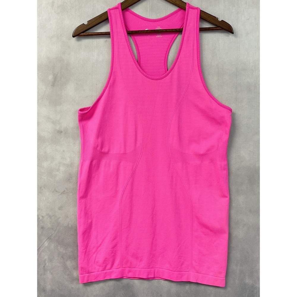 ZYIA Active Womens Copper Charged Tank Top Large Hot Pink Seamless Racerback